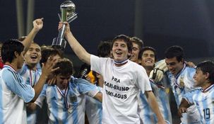 Messi, en sus inicios. Messi, en sus inicios.