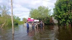 La inusual caída de agua en San Luis del Palmar provocó graves inundaciones.