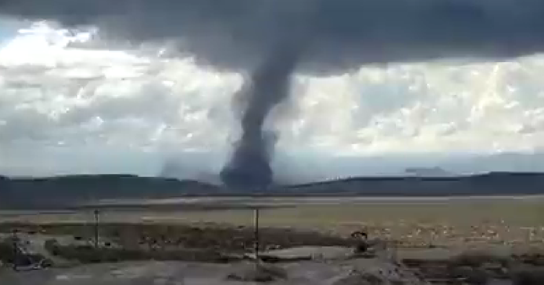 El impresionante tornado que se registró este martes en Malargüe