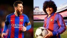 La Pulga y el Pelusa, brillaron en el club catalán. La Pulga y el Pelusa, brillaron en el club catalán.