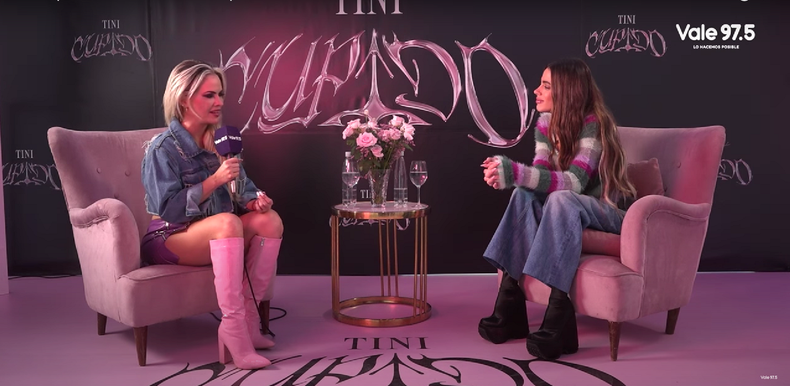 Tini Stoessel enVale 97.5 habló sobre Cupido y su relación con Rodrigo De Paul.