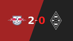 rb leipzig marco dos veces en la victoria ante b. monchengladbach en el estadio red bull arena