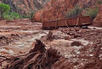 El temporal en Arizona destruyó la infraestructura del parque.
