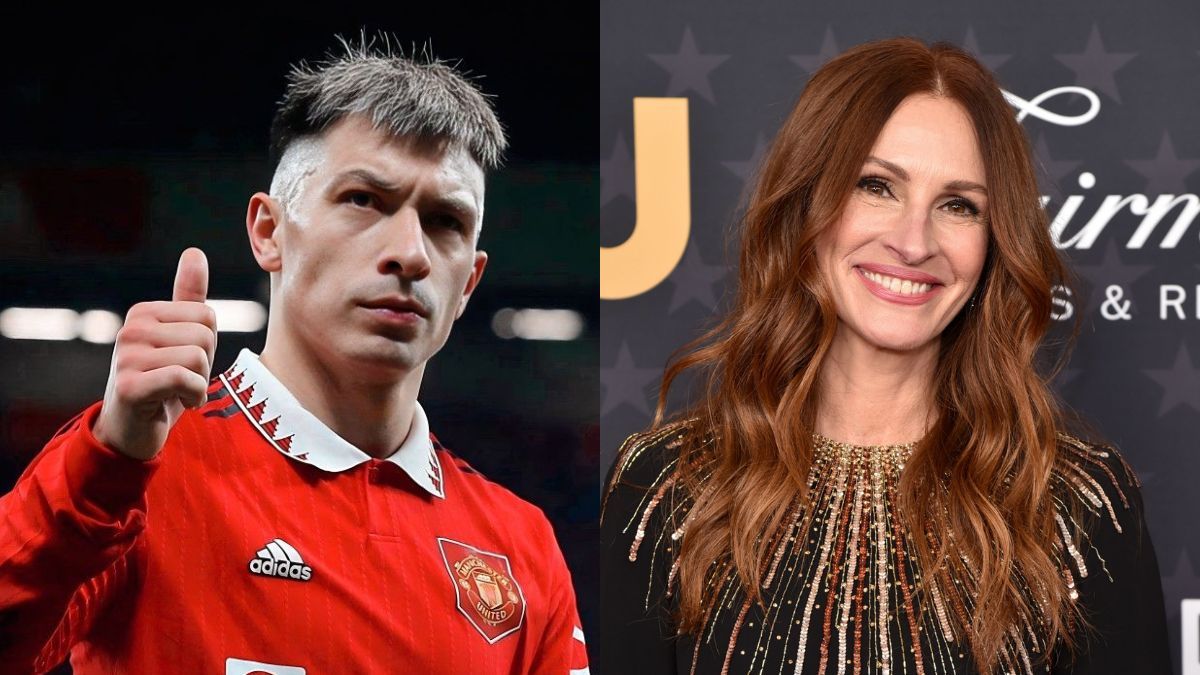 Unforgettable Moment: Lisandro Martinez and Julia Roberts Connect at Football Match