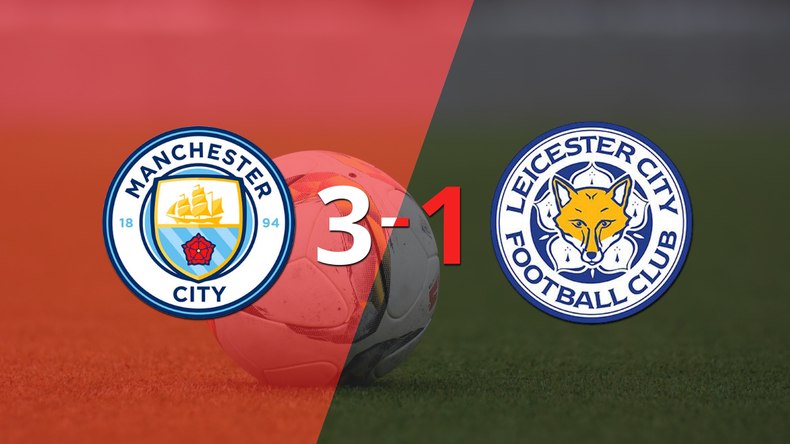 Doblete de Erling Haaland en el triunfo 3-1 de Manchester City frente a Leicester City
