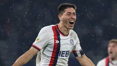 Gastón Hernández, capitán de San Lorenzo, grita el segundo gol del Ciclón. Gastón Hernández, capitán de San Lorenzo, grita el segundo gol del Ciclón.