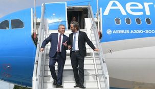 Alberto Fernández junto a Santiago Cafiero. Alberto Fernández junto a Santiago Cafiero.