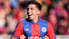 Cuello celebrando el gol definitorio ante Tigre. Cuello celebrando el gol definitorio ante Tigre.