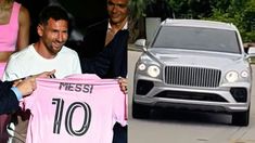 Lionel Messi maneja un lujoso Bentley desde que llegó a Miami. Lionel Messi maneja un lujoso Bentley desde que llegó a Miami.