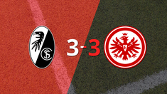 eintracht frankfurt empato 3-3 ante friburgo con doblete de ansgar knauff