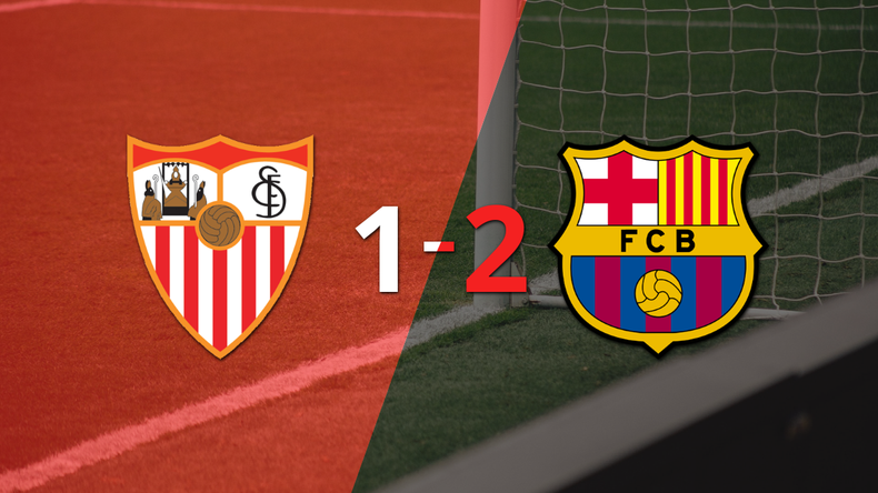 Sevilla no logró superar la firmeza de Barcelona y cayó 2 a 1