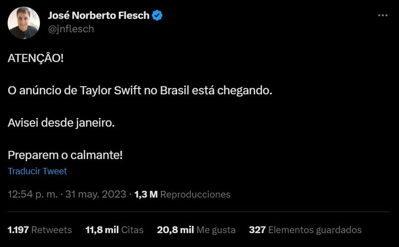 José Norberto Flesch es considerado una fuente confiable en Brasil.