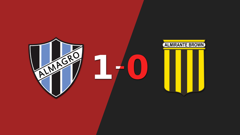 Con un solo gol, Almagro derrotó a Almirante Brown en el estadio Tres de Febrero