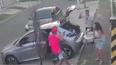 Las imágenes del robo se viralizaron por redes sociales. Las imágenes del robo se viralizaron por redes sociales.