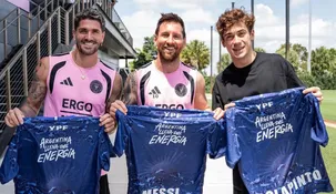 De Paul, Messi y Colapinto por primera vez juntos en Miami. De Paul, Messi y Colapinto por primera vez juntos en Miami.