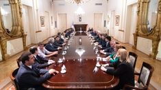 Las primeras imágenes de la reunión en Casa Rosada&nbsp;