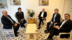 Javier Milei, junto a Gerardo Werthein, mantuvo un encuentro con Ilan Goldfajn y los gerentes del BID.