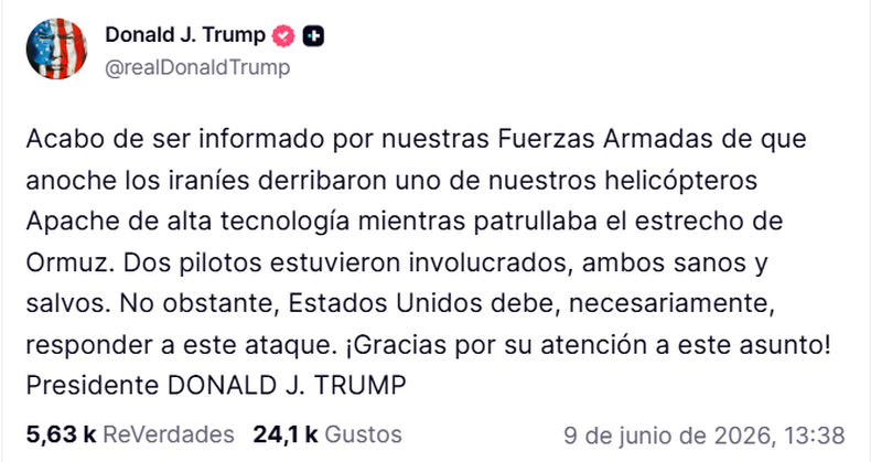 La respuesta de Donald Trump traducida por Google Translate.