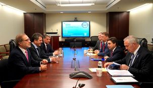 Sergio Massa dio inicio a su agenda de reuniones de este martes en Washington con un encuentro en el Departamento de Estado. Sergio Massa dio inicio a su agenda de reuniones de este martes en Washington con un encuentro en el Departamento de Estado.