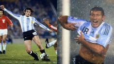 Kempes, figura en el Mundial 78, y Palermo, autor de un gol muy festejado a Perú. Kempes, figura en el Mundial 78, y Palermo, autor de un gol muy festejado a Perú.