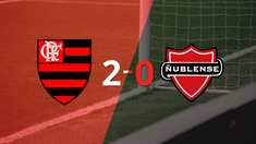 flamengo gana 2-0 a nublense con doblete de pedro