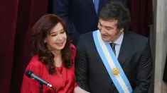Cristina Kirchner junto a Javier Milei. Cristina Kirchner junto a Javier Milei.