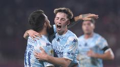 Batlasar Rodríguez marcó el primer gol de Racing contra Lanús.