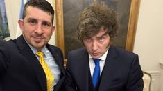 Javier Milei junto a Mauro Berenstein. Javier Milei junto a Mauro Berenstein.