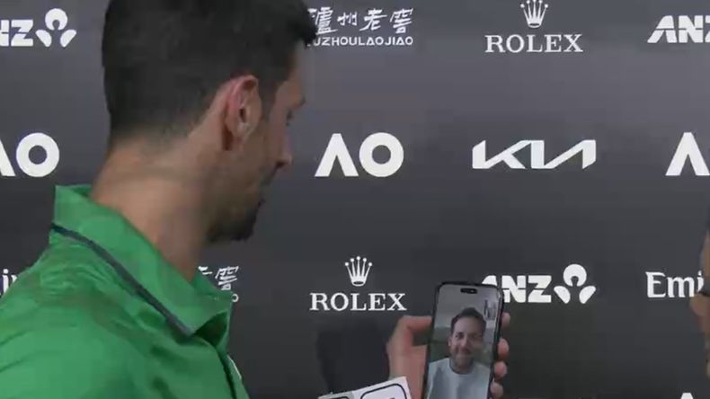 Novak Djokovic habló con su amigo Juan Martín del Potro.