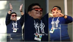 Maradona se llevó una fuerte ovación en su ingreso al estadio de Spartak Moscú Maradona se llevó una fuerte ovación en su ingreso al estadio de Spartak Moscú