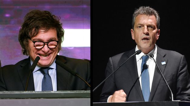 Massa vs. Milei: los nuevos afiches que aparecieron en la 9 de Julio