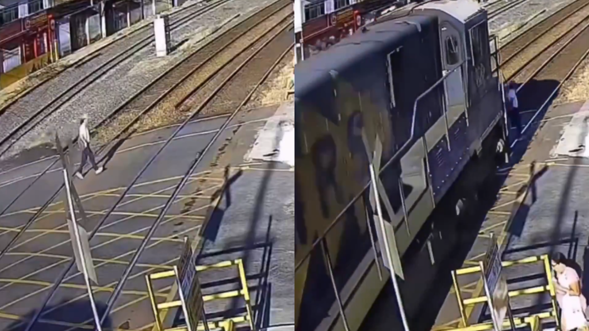 Impactante video: cruzó las vías, no vio el tren y murió atropellado en el día de su cumpleaños