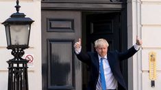 Boris Johnson, en la puerta de la residencia de Downing Street. Boris Johnson, en la puerta de la residencia de Downing Street.