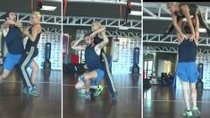 El complicado ensayo de Ojeda para el Bailando: la revolean por el aire en falsa escuadra El complicado ensayo de Ojeda para el Bailando: la revolean por el aire en falsa escuadra