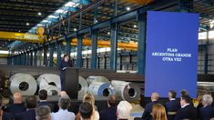El acto de Javier Milei habló en la planta de Sidersa.&nbsp;