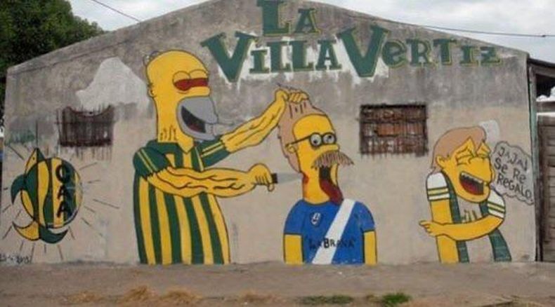Un mural simpsoniano en Mar del Plata que se convirtió en un clásico.