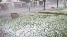 Imponente caída de granizo en el sur de la provincia.
