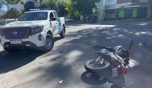 Así quedó la moto tras el choque. Así quedó la moto tras el choque.