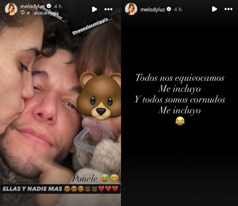 Alex Caniggia y Melody Luz confirmaron su reconciliación.
