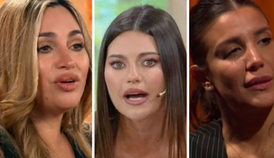 Las modelos protagonizaron un fuerte cruce.