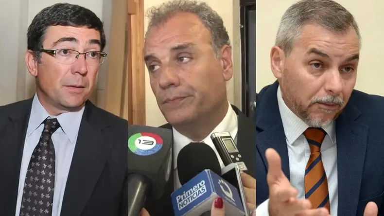 Javier Di Santo, Daniel Miralles y Luis Pizarro, los tres fiscales destituidos.