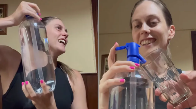 Una mujer proveniente de Nueva Zelanda se sorprendió al ver un sifón de soda y compartió su reacción