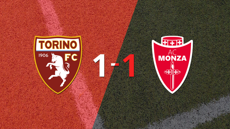 Torino no pudo en casa ante Monza y empataron 1-1