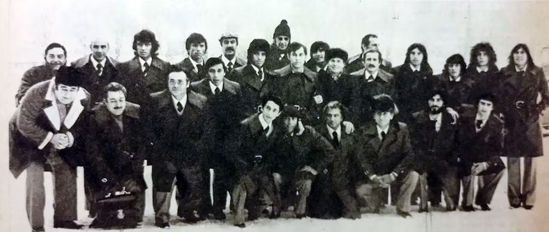 La delegación argentina en Moscú, en plena gira por Europa del Este.