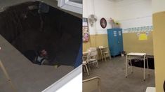 Se derrumbó el piso de un colegio en Santa Fe. Se derrumbó el piso de un colegio en Santa Fe.