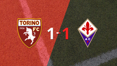 torino no pudo en casa ante fiorentina y empataron 1-1