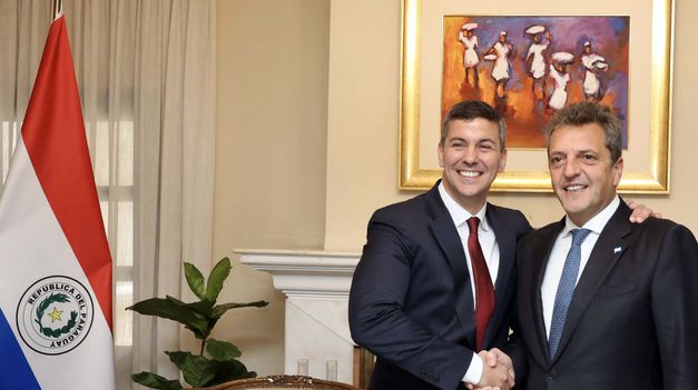 Sergio Massa se reunió con Santiago Peña, el flamante presidente de Paraguay&nbsp;