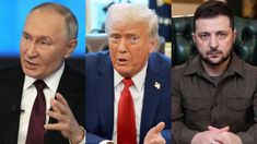 Vladimir Putin, Donald Trump y Volodimir Zelenski. Vladimir Putin, Donald Trump y Volodimir Zelenski.