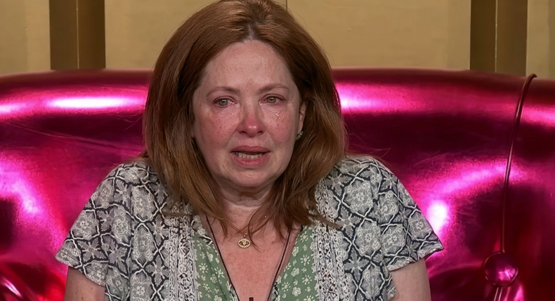 Andrea del Boca lloró en medio de un ataque nervioso.