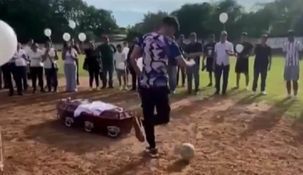 Zaracho fue despedido por sus familiares, amigos y compañeros del club.